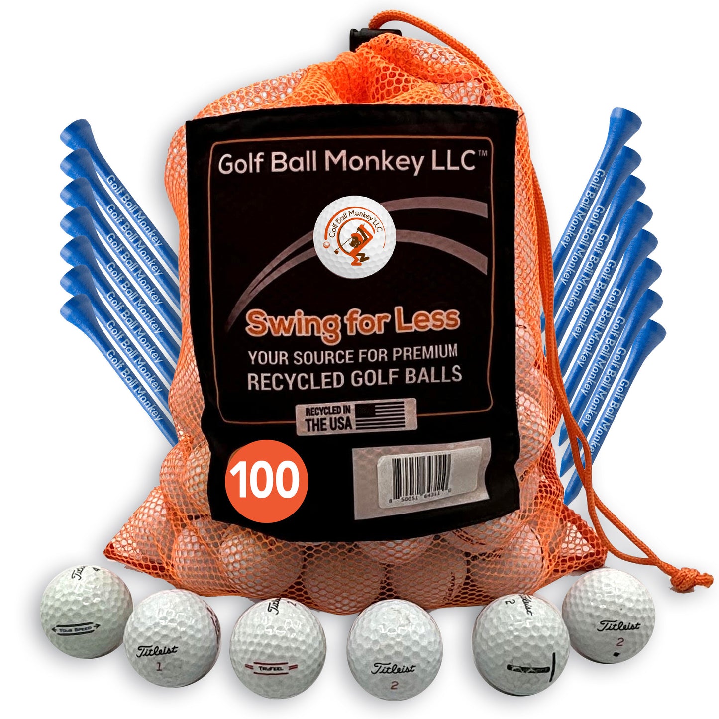 Golf Ball Monkey Cheap Recycled Golf Balls for Titleist Golf Balls Mix White 50 5A Mint Golf Balls for Titleist Velocity Golf Balls, TruFeel, Tour Speed, TruSoft, DT Solo, EXP01 & Tour Soft (Copy)