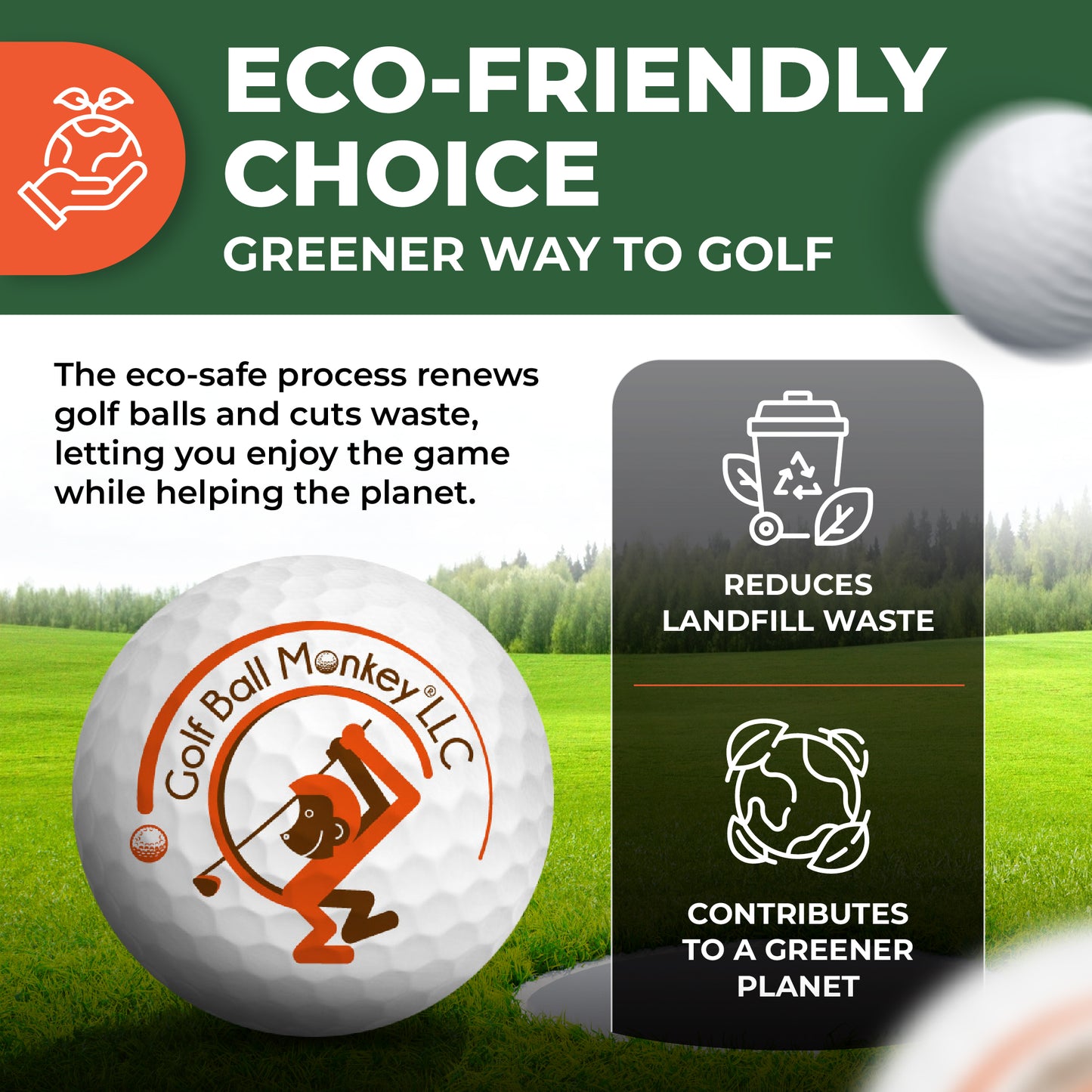 Golf Ball Monkey Cheap Recycled Golf Balls for Srixon Mix White - for Srixon Z Star, for Srixon Soft Feel, for Srixon Q Star & Marathon Golf Balls (100-4A/3A Condition) w/ 15 Tees and Mesh Bag