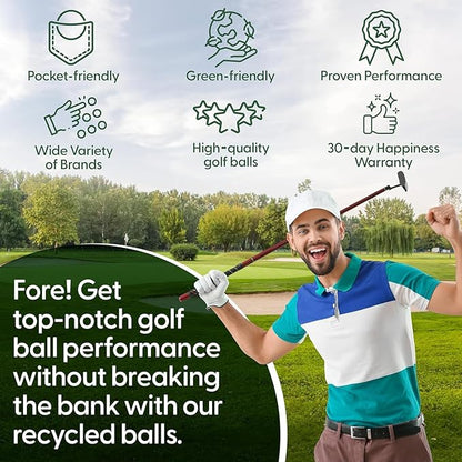 Golf Ball Monkey Cheap Recycled Golfballs for Callaway Golf Balls Mix for Callaway Supersoft, Superhot, Warbirds, Diablo, Chromesoft & Hex Tour Soft w/ 15 Tees and Mesh Bag