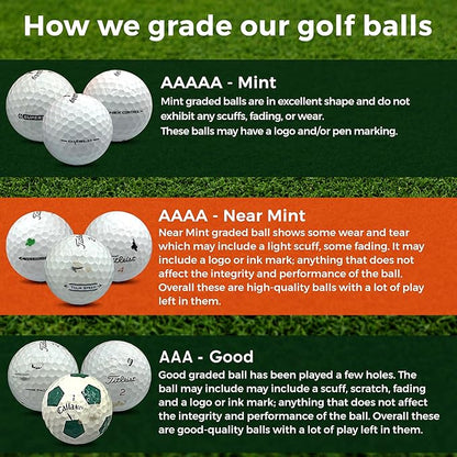 Golf Ball Monkey Cheap Recycled Golfballs for Callaway Golf Balls Mix for Callaway Supersoft, Superhot, Warbirds, Diablo, Chromesoft & Hex Tour Soft w/ 15 Tees and Mesh Bag