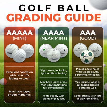 Golf Ball Monkey Cheap Recycled Golf Balls for Srixon Mix White - for Srixon Z Star, for Srixon Soft Feel, for Srixon Q Star & Marathon Golf Balls (100-4A/3A Condition) w/ 15 Tees and Mesh Bag