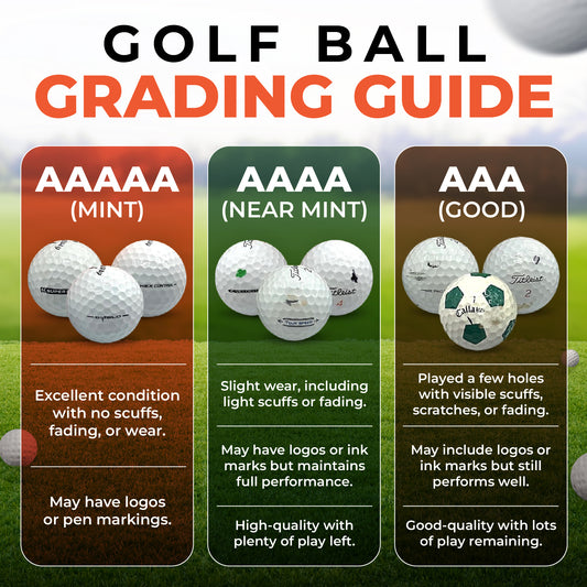 Golf Ball Monkey Cheap Recycled Golf Balls ProV1 and ProV1X Golf Balls in Near Mint / 50 4A Condition - Used and Recycled Pro V1 and Pro V1X Golf Balls - includes 15 Tees and Mesh Bag.